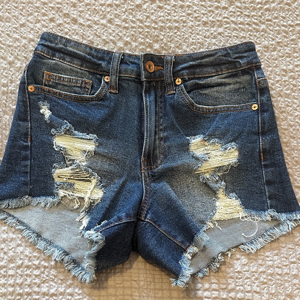 Kendall + Kylie Denim Distressed Shorts